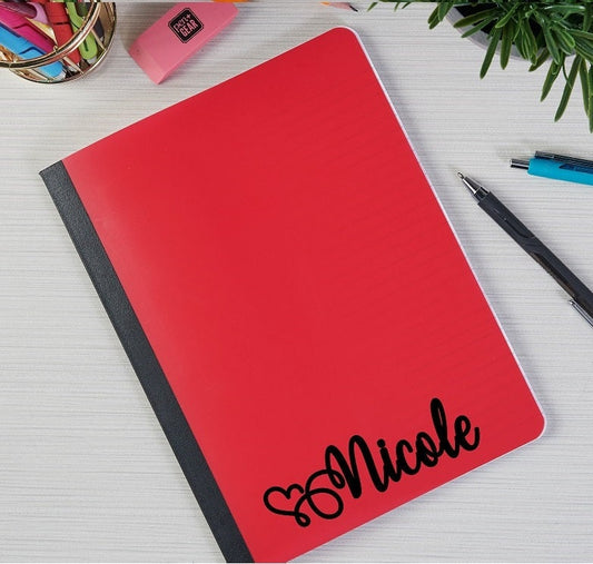 Personalized Composition Notebook(Poly Cover) - school supplies - remote learning - personalized notebook - gifts for kids - school supplies