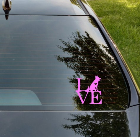 German Shepherd Love Decal - car decal - german shepherd mom - GSD - gift for friend - Gift for Dog Lover