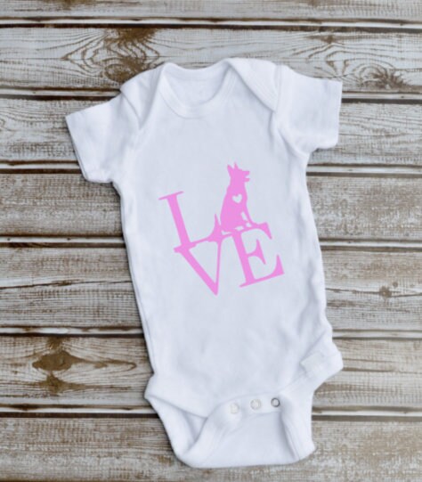 German Shepherd Love BodySuit - GSD - Dog Lovers - Baby gift - german shepherd - gift for baby - gift for newborn