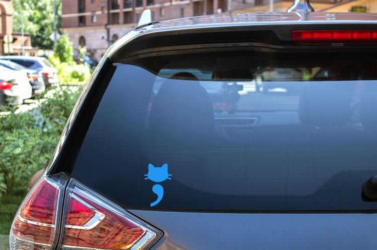 Cat SemiColon Window Decal - suicide awareness - car decal - window decal - laptop decal - you matter- awareness