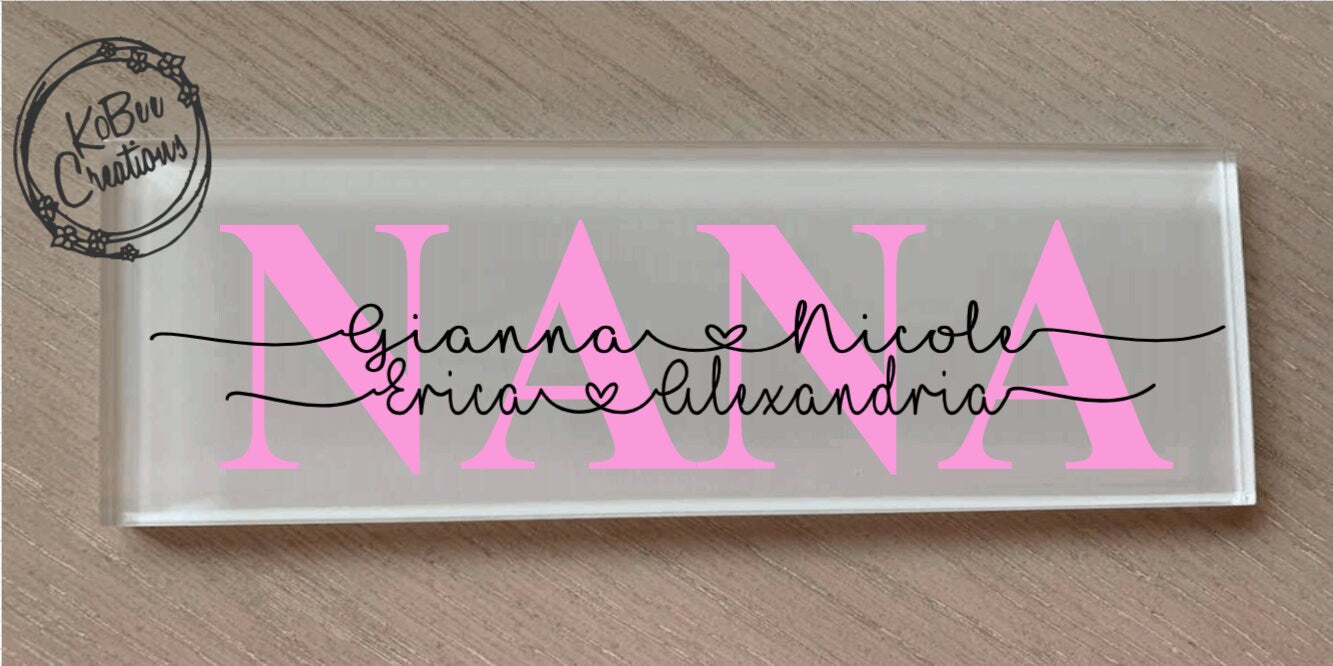 Personalized name tile for MOM/Grandparents - grandma gift - mom gift - christmas- mother gift - personalized for mom-