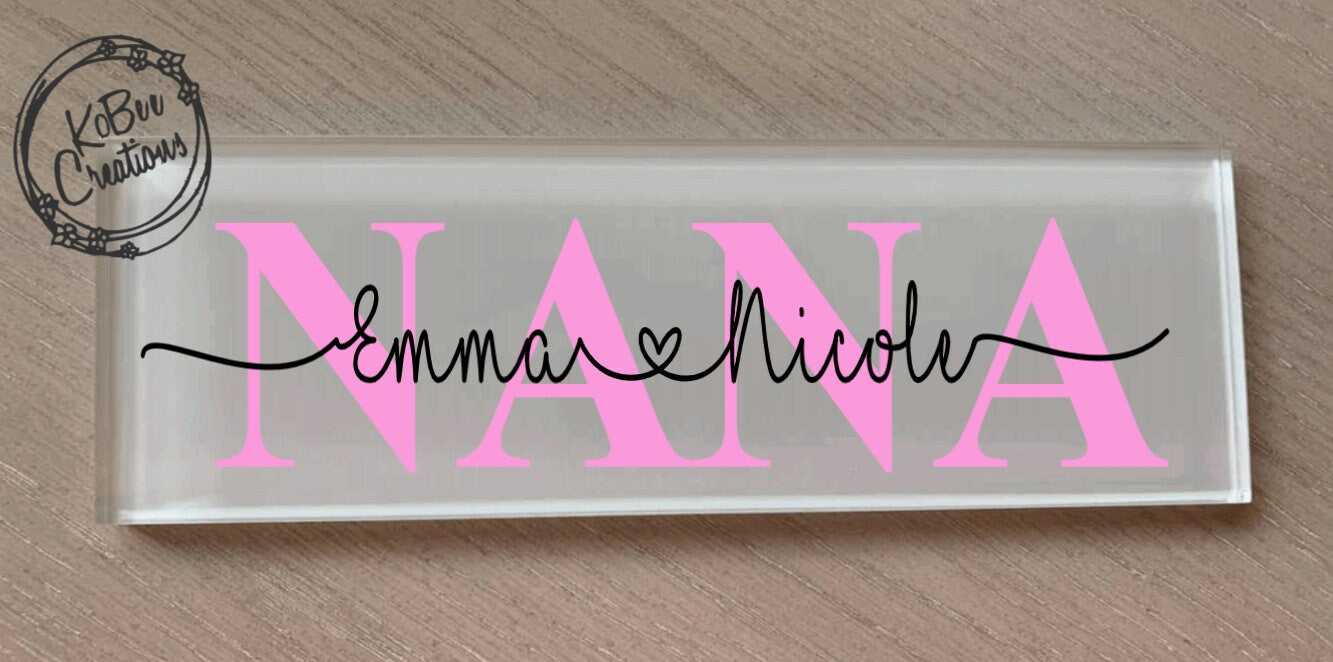 Personalized name tile for MOM/Grandparents - grandma gift - mom gift - christmas- mother gift - personalized for mom-