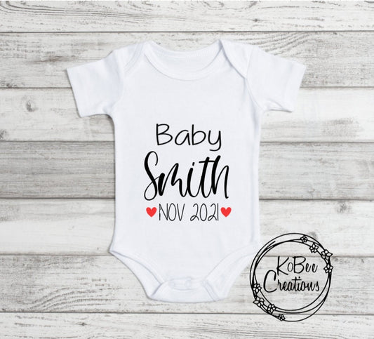 Personalized Pregnancy Announcement - Pregnant - Pregnancy announcement bodysuit - personalized announcement - personalized pregnancy