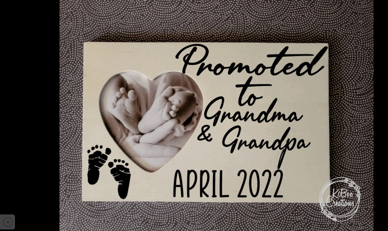 Promoted to Oma & Opa wooden Frame - oma and opa -pregnancy announcement - gift for oma and opa - grandparents pregnancy announcement