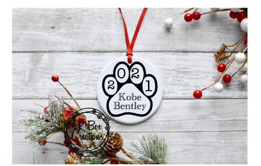 Personalized Dog Ornament - Dog Christmas Ornament - Dog Mom - Gift For Friend - Personalized Dog - I Love My Dog - Fur Babies -