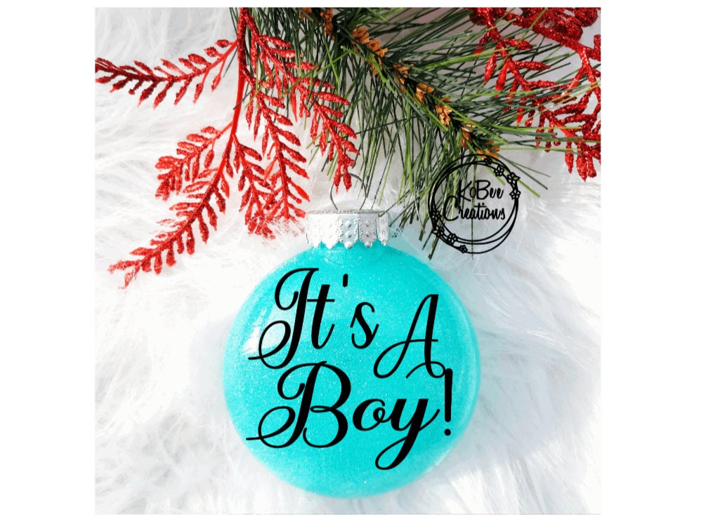 It's A Girl/ It's A Boy Personalized Ornament  - personalized baby ornament - gender reveal ornament - pregnancy announcement ornament -