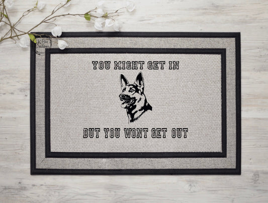 German Shepherd Door Mat - Love my German Shepherd - Housewarming Gift - Gift for Couple - Home Decor - Funny Door Mat - GSD