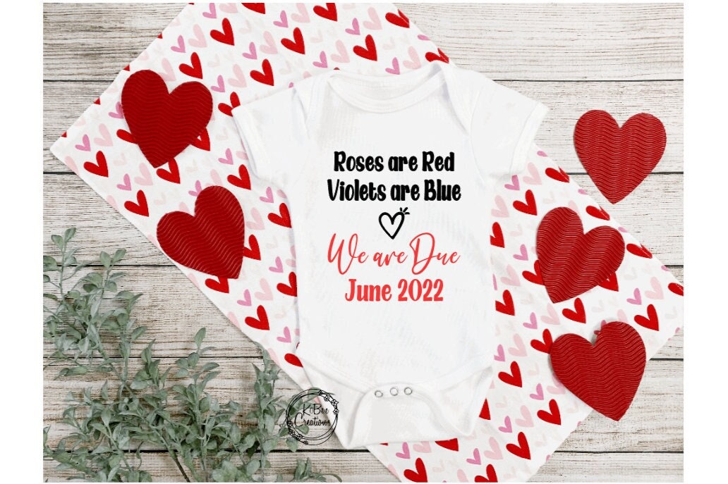 Valentines Pregnancy Announcement - Valentines - personalized pregnancy announcement - Gift for Parents - Announcing Pregnancy