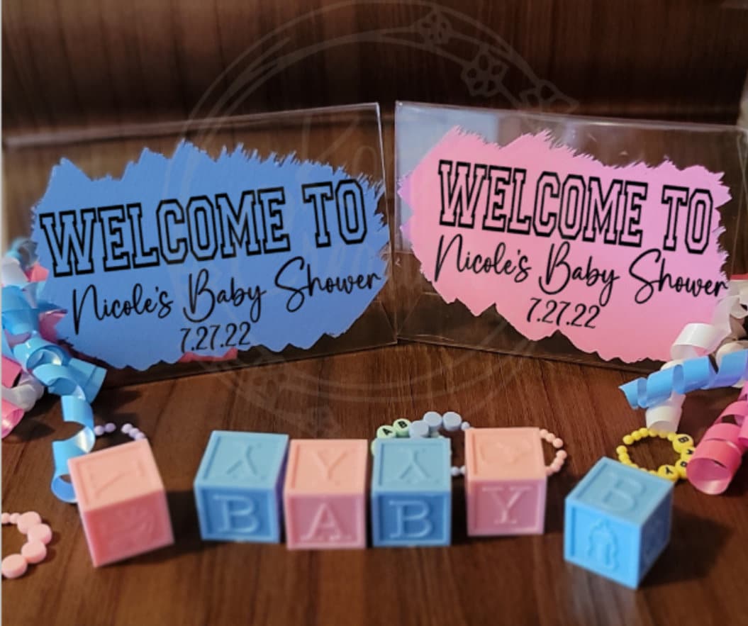 Personalized Baby Shower Sign - Baby Shower Table Decorations - Baby Shower Decorations - Personalized Baby shower - Baby Sprinkle