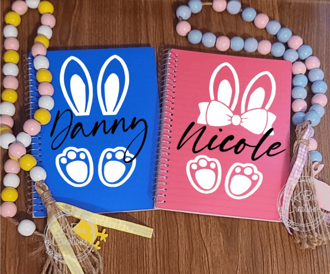 Easter Notebook - Gift for Kids - Gift for Teachers - Easter Gift - Easter Basket Ideas - School - Party Favors - Personalized Easter Gift