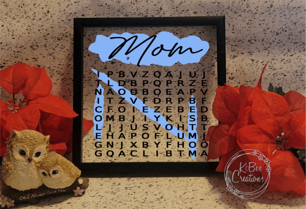 Mom Word Scramble Sign - Mother's Day Gift - Personalized Mother's Day - Gift For Mom - Gift For Grandma - Gift For Oma