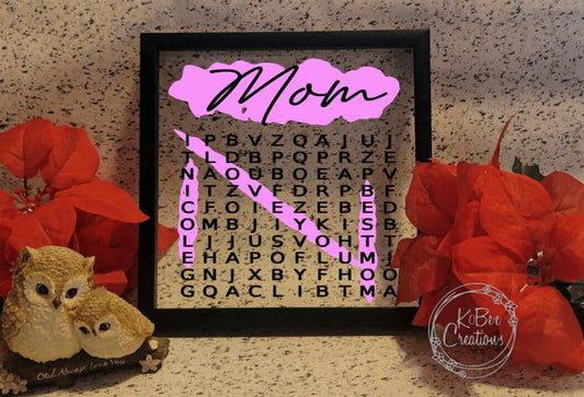 Mom Word Scramble Sign - Mother's Day Gift - Personalized Mother's Day - Gift For Mom - Gift For Grandma - Gift For Oma